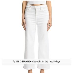 7 For All Mankind Alexa Cropped White Denim Jeans
